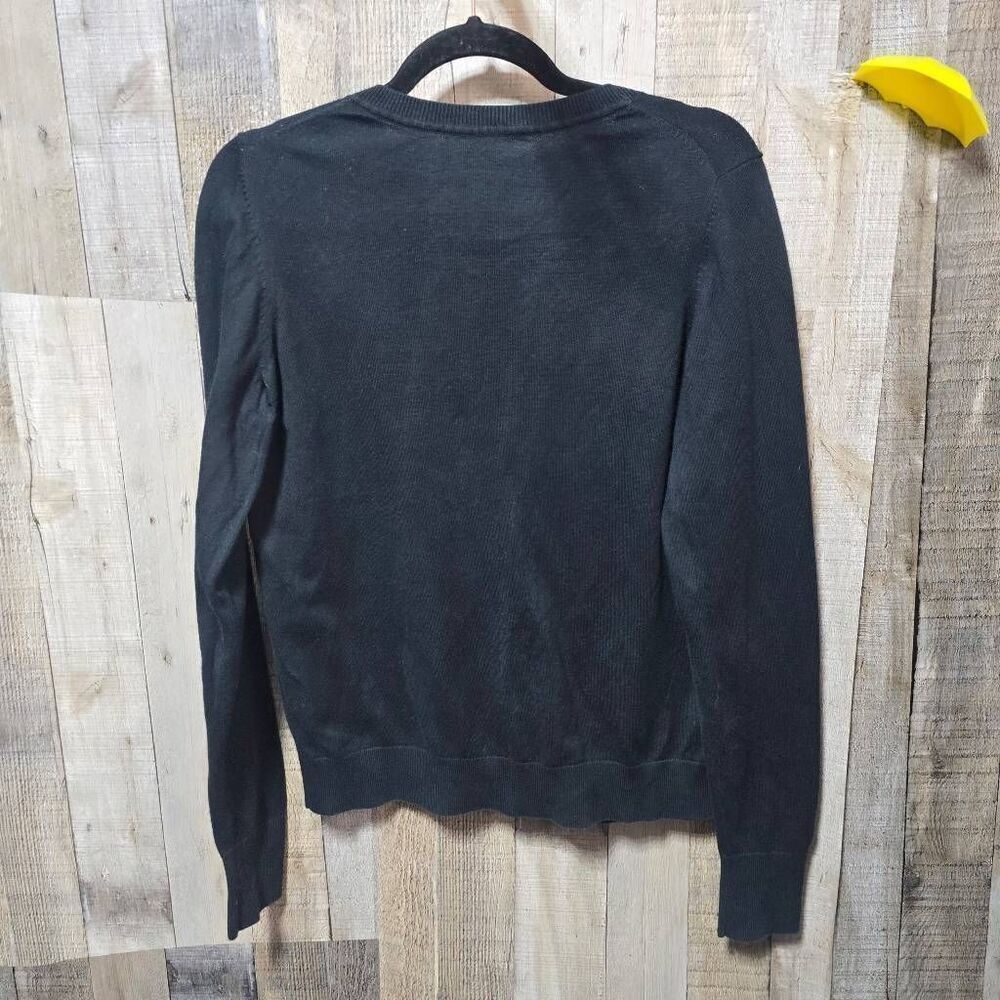 Boden Eldon Black Button Up Knit Cardigan Sweater Minimalist Office Casual - Picture 2 of 4